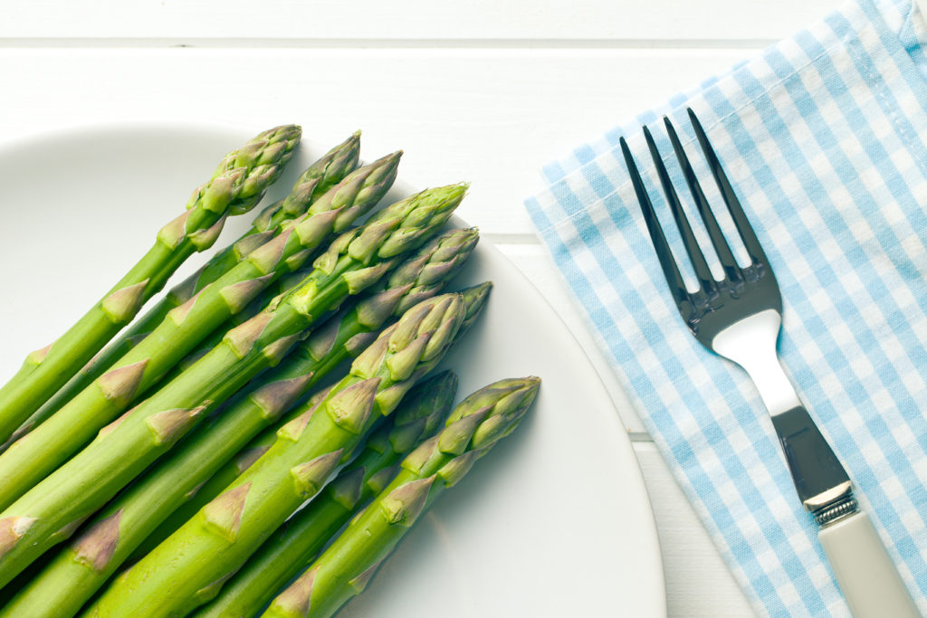 Canva Green Asparagus and Fork