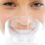 Canva Woman drinking milk