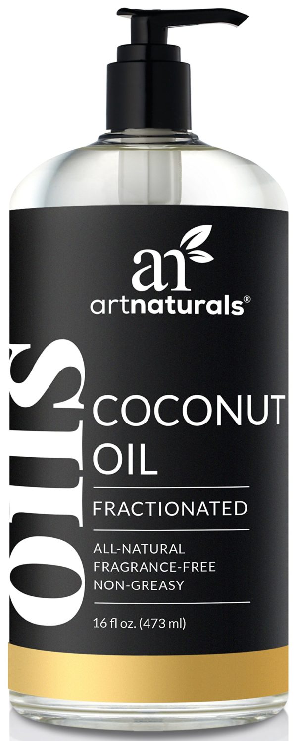 artnaturals premium fractionated coconut oil 16 fl oz 473ml 100 natural pure therapeutic grade carrier and massage oil for hair and skin or diluting arom 5e18f261af4d4