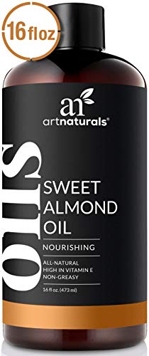 artnaturals premium sweet almond oil 16 fl oz 473ml 100 natural pure therapeutic grade unrefined carrier and massage oil for hair body and skin or dilut 5e19f0dfba3cf
