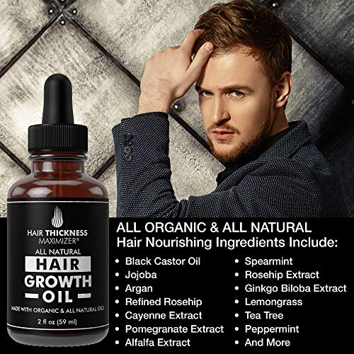 best organic hair growth oils guaranteed stop hair loss now by hair thickness maximizer best treatment for hair thinning hair thickening serum with organic wild black castor oil jojoba argan oil 5e19ef50dd05d