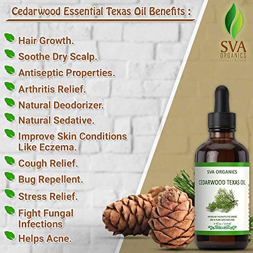 cedarwood texas essential oil 4 oz118 ml 100 pure therapeutic grade by sva organics 5e19f28935829