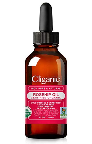 cliganic usda organic rosehip seed oil for face 100 pure natural cold pressed unrefined non gmo carrier oil for skin hair nails 5e1b428a4b16b
