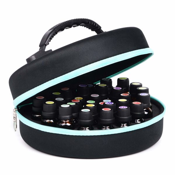 essential oil carrying organizer carry handle on top storage small and refined round for 32 small bottle box roller bottles for 5ml 10ml 15ml 20ml with free writable labels opener 5e18f200ae3e5