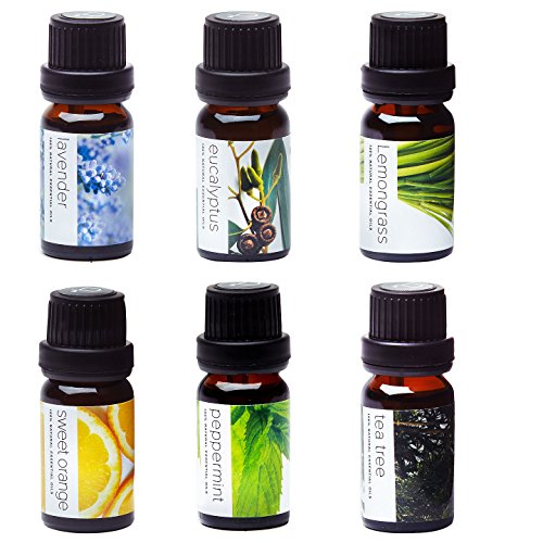 essential oils by pure aroma 100 pure therapeutic grade oils kit top 6 aromatherapy oils gift set 6 pack 10mleucalyptus lavender lemon grass orange peppermint tea tree 5e1e737b0a1dc