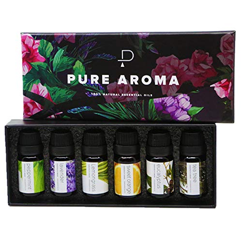 essential oils by pure aroma 100 pure therapeutic grade oils kit top 6 aromatherapy oils gift set 6 pack 10mleucalyptus lavender lemon grass orange peppermint tea tree 5e1e737ea0f88