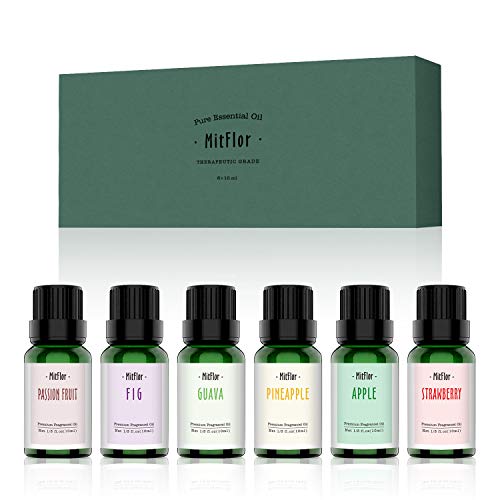 fruity fragrance oils set mitflor aromatherapy therapeutic fruit oils kit gift for diffuser massage pineapple guava strawberry passion fruit apple fig 6 x 10ml 5e1e7b62c8dcf