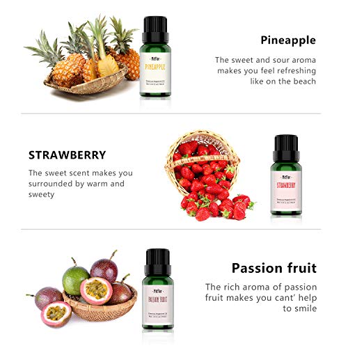 fruity fragrance oils set mitflor aromatherapy therapeutic fruit oils kit gift for diffuser massage pineapple guava strawberry passion fruit apple fig 6 x 10ml 5e1e7b632fdd0