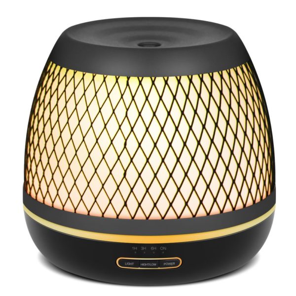 innogear 2019 premium 500ml aromatherapy essential oil diffuser with iron cover ultrasonic diffuser classic stlye cool mist with 7 colorful night light for home bedroom baby room yoga spa 5e19f09624280