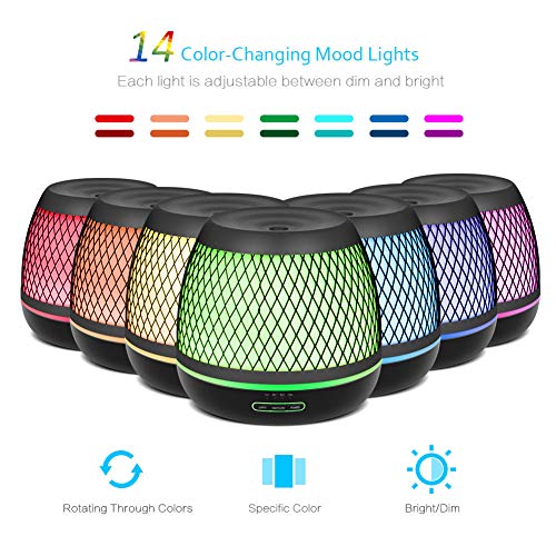 innogear 2019 premium 500ml aromatherapy essential oil diffuser with iron cover ultrasonic diffuser classic stlye cool mist with 7 colorful night light for home bedroom baby room yoga spa 5e19f0a7c520d
