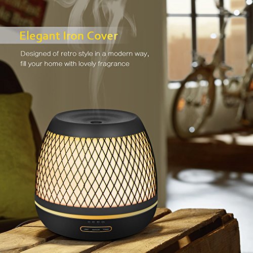innogear 2019 premium 500ml aromatherapy essential oil diffuser with iron cover ultrasonic diffuser classic stlye cool mist with 7 colorful night light for home bedroom baby room yoga spa 5e19f0a8d116d