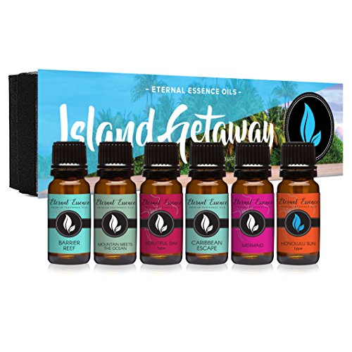 island getaway gift set of 6 premium fragrance oils barrier reef mountain meets the ocean beautiful day caribbean escape honolulu sun mermaid eternal essence oils 5e18f713eb921
