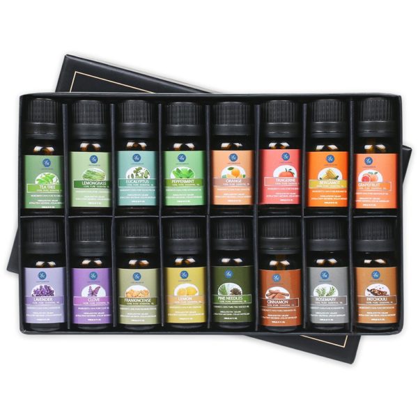 lagunamoon essential oils gift set of 16 pure essential oils gift set for diffuser humidifier massage aromatherapy skin hair care 5e18f5b072f84