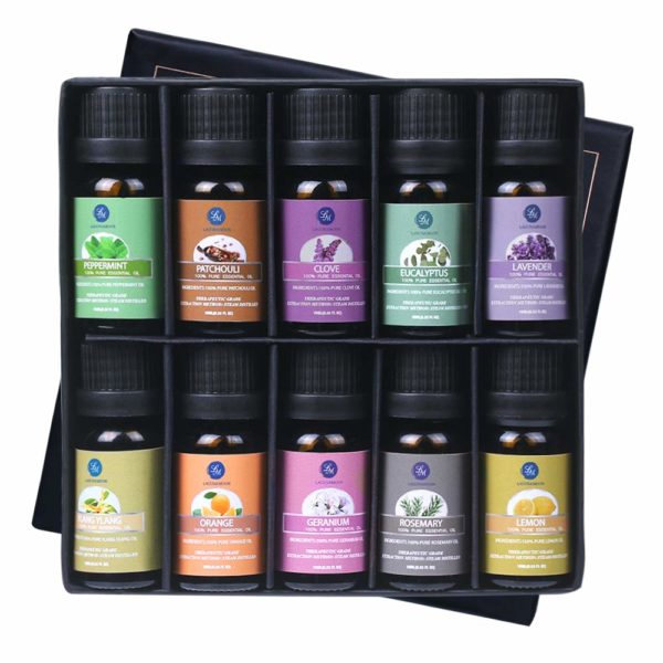 lagunamoon essential oils top 10 gift set pure essential oils gift set for diffuser humidifier massage aromatherapy skin hair care 5e1e76171a4d0