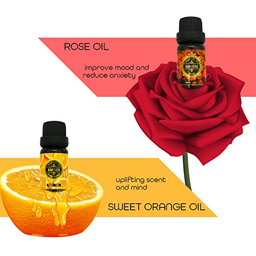 masen aromatherapy essential oil set for diffuser popular fragrance oils blends lavender rose lemon grass sweet orange tea tree peppermint long lasting scents 6 10ml 5e1e79b4befa6