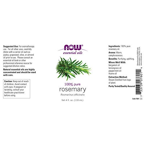 now essential oils rosemary oil purifying aromatherapy scent steam distilled 100 pure vegan 4 ounce 5e18f1494ca9d