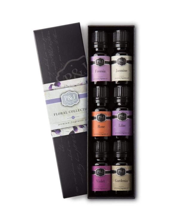 pj trading floral set of 6 premium grade fragrance oils violet jasmine rose lilac freesia gardenia 10ml 5e18f71df15ab