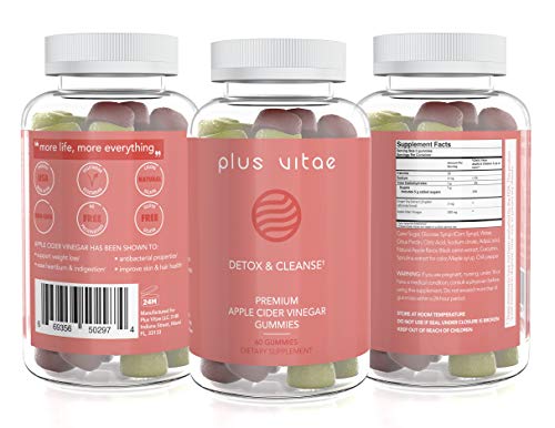 plus vitae apple cider vinegar gummies with ginger extract organic vegan non gmo acv supplement for detox cleanse and immunity pure metabolism support gummy fromthe mother8 5e1fbaa60967d