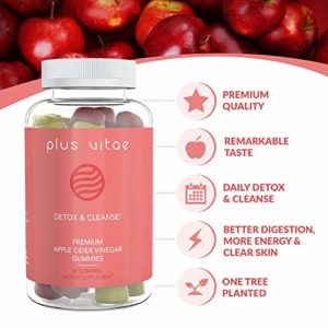 Plus Vitae Apple Cider Vinegar Gummies with Ginger Extract – Organic, Vegan Non-GMO ACV Supplement for Detox, Cleanse, and Immunity – Pure Metabolism Support Gummy from”The Mother” – 60 Count_5e1fbaa6dd7be.jpeg