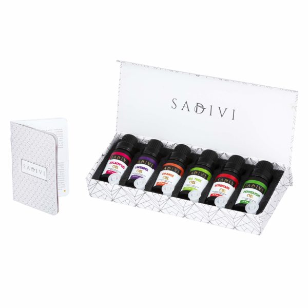 sadivi essential oils top 6 therapeutic grade 100 pure essential oil set sampler gift set tea tree lavender eucalyptus orange rosemary peppermint 5e18f3c9c51e0