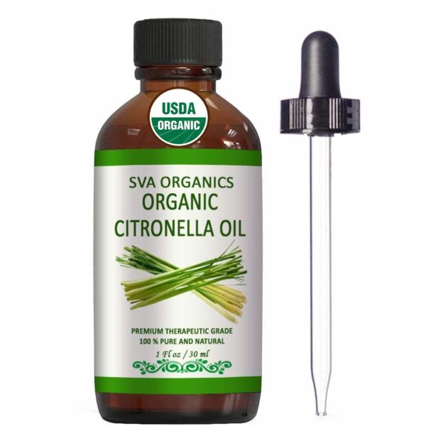 sva organics citronella essential oil organic usda 1 oz pure natural therapeutic grade oil for skin body diffuser candle making 5e18f2d34f2ec