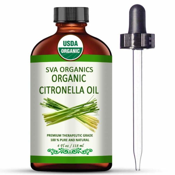 sva organics citronella essential oil organic usda 4 oz pure natural therapeutic grade oil for skin body diffuser candle making 5e1b42bdcf1d0