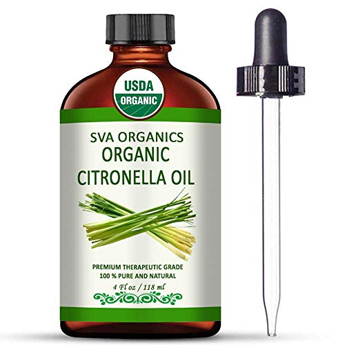 sva organics citronella essential oil organic usda 4 oz pure natural therapeutic grade oil for skin body diffuser candle making 5e1b42ce97fd1