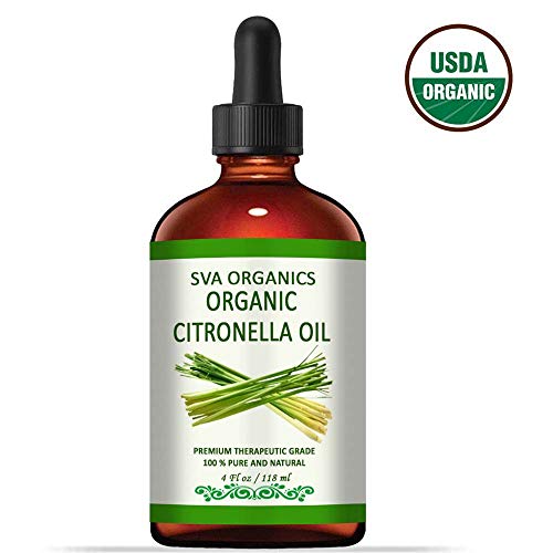 sva organics citronella essential oil organic usda 4 oz pure natural therapeutic grade oil for skin body diffuser candle making 5e1b42cf5fd32