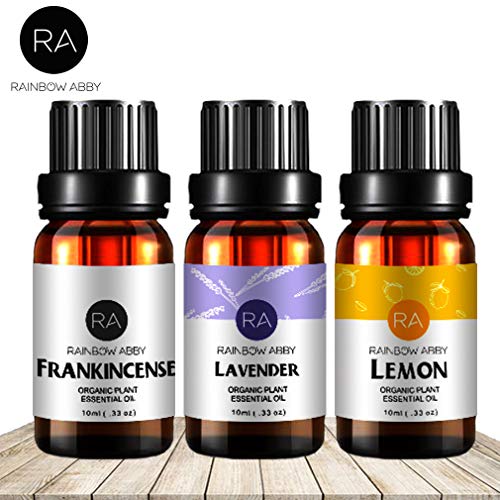 top 3 essential oil set pure undiluted therapeutic grade includes lavenderlemonfrankincense 10 ml 1 3 oz each 5e18f190e2548