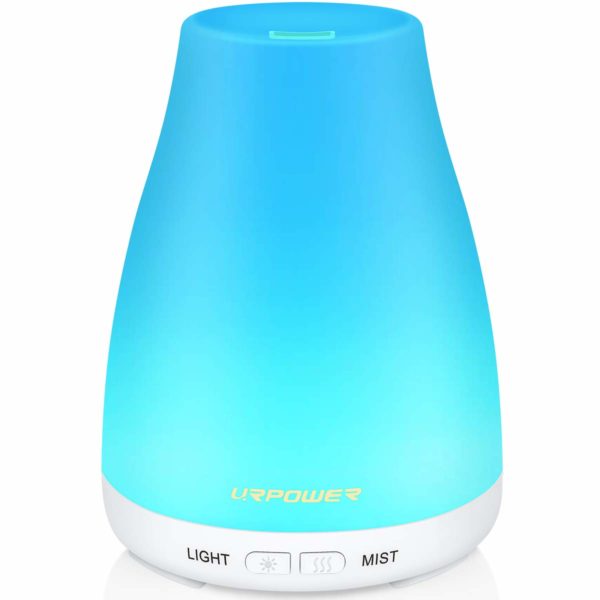 urpower 2nd version essential oil diffuser aroma essential oil cool mist humidifier with adjustable mist modewaterless auto shut off and 7 color led lights changing for home white 5e18f77f4f868