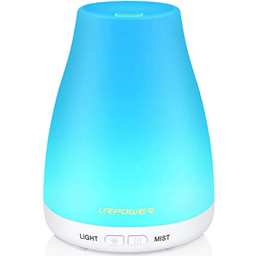 urpower 2nd version essential oil diffuser aroma essential oil cool mist humidifier with adjustable mist modewaterless auto shut off and 7 color led lights changing for home white 5e18f790e7218