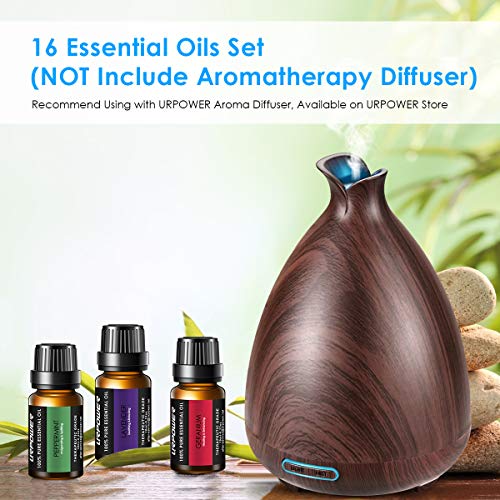 urpower essential oils 16x10ml 100 pure aromatherapy essential oil gift set with lavender sweet orange peppermint lemon rosemary grapefruit etc for essential oil diffuser massage spa 5e18f36776dc6