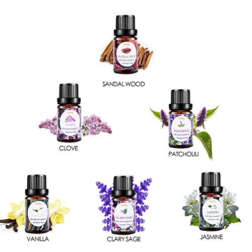 vsadey essential oils set 100 pure aromatherapy essential oil kit for diffuser humidifier massage skin care lavender eucalyptus peppermint tea tree sweet orange lemongrass 20 x 5ml 5e1e76c6a9d6e