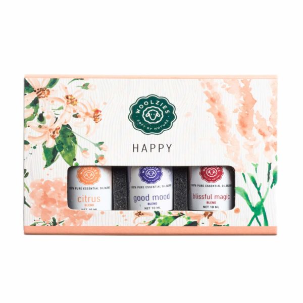 woolzies 100 pure happy essential oil blend set natural cold pressed be positive stress free boost mood joyful highest quality undiluted therapeutic grade oils for diffusion internal or topical 5e1e78bb01d8f